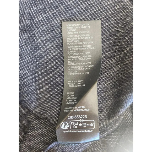 NWT Anthropologie Stripe Strapless Menswear Dress Sz 14 Stretch Deep Navy #9G406 - Picture 12 of 13